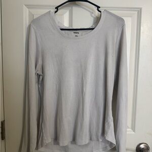 Sonoma Women's Light Gray Long Sleeve Top